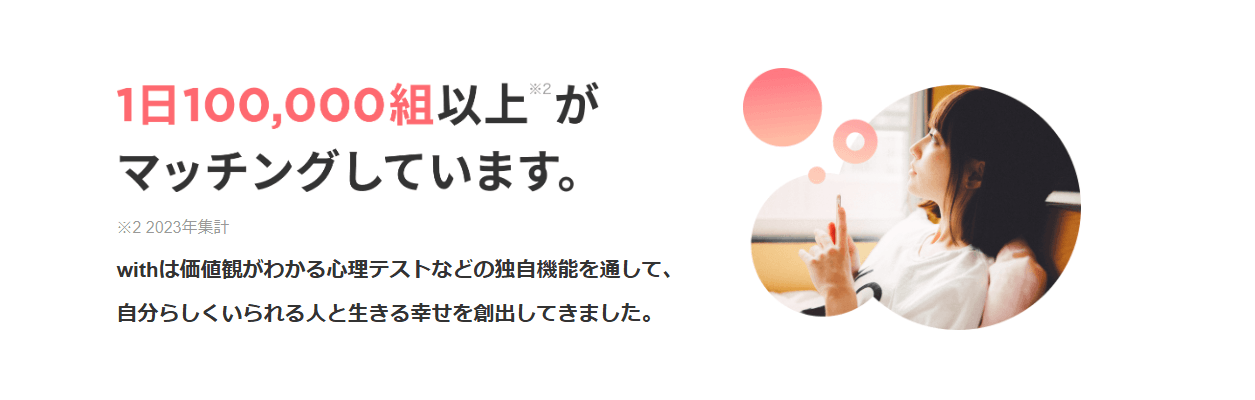 with（内面重視の設計で写真なしでも戦いやすい）